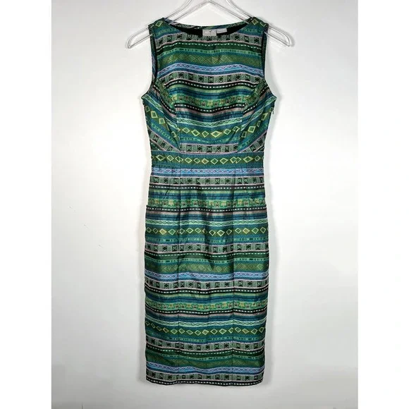 eshakti green dress Fashion over 50: Blue/Green Dress from eShakti